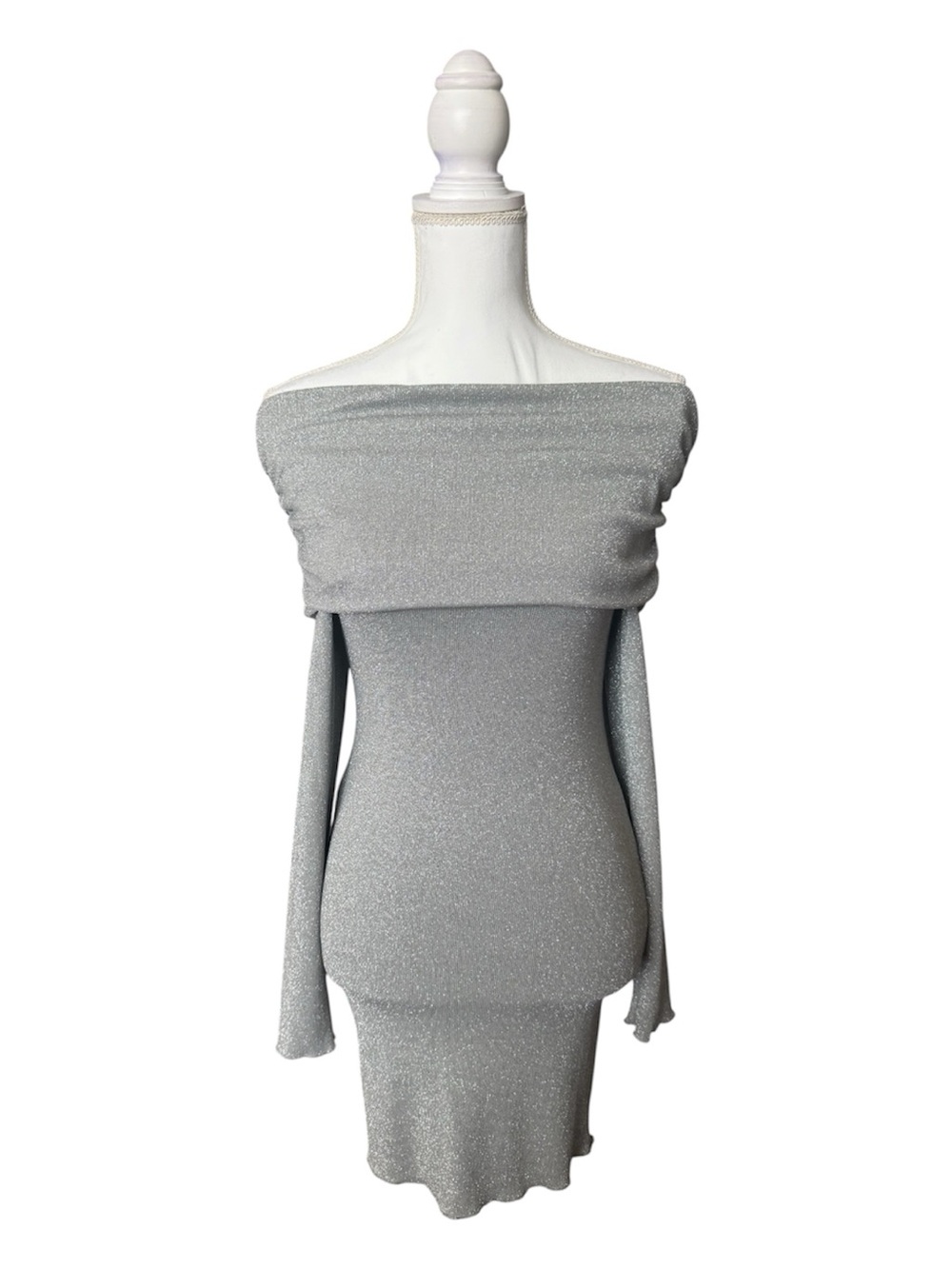 Zara strapless metallic thread dress - Picture 2 of 4